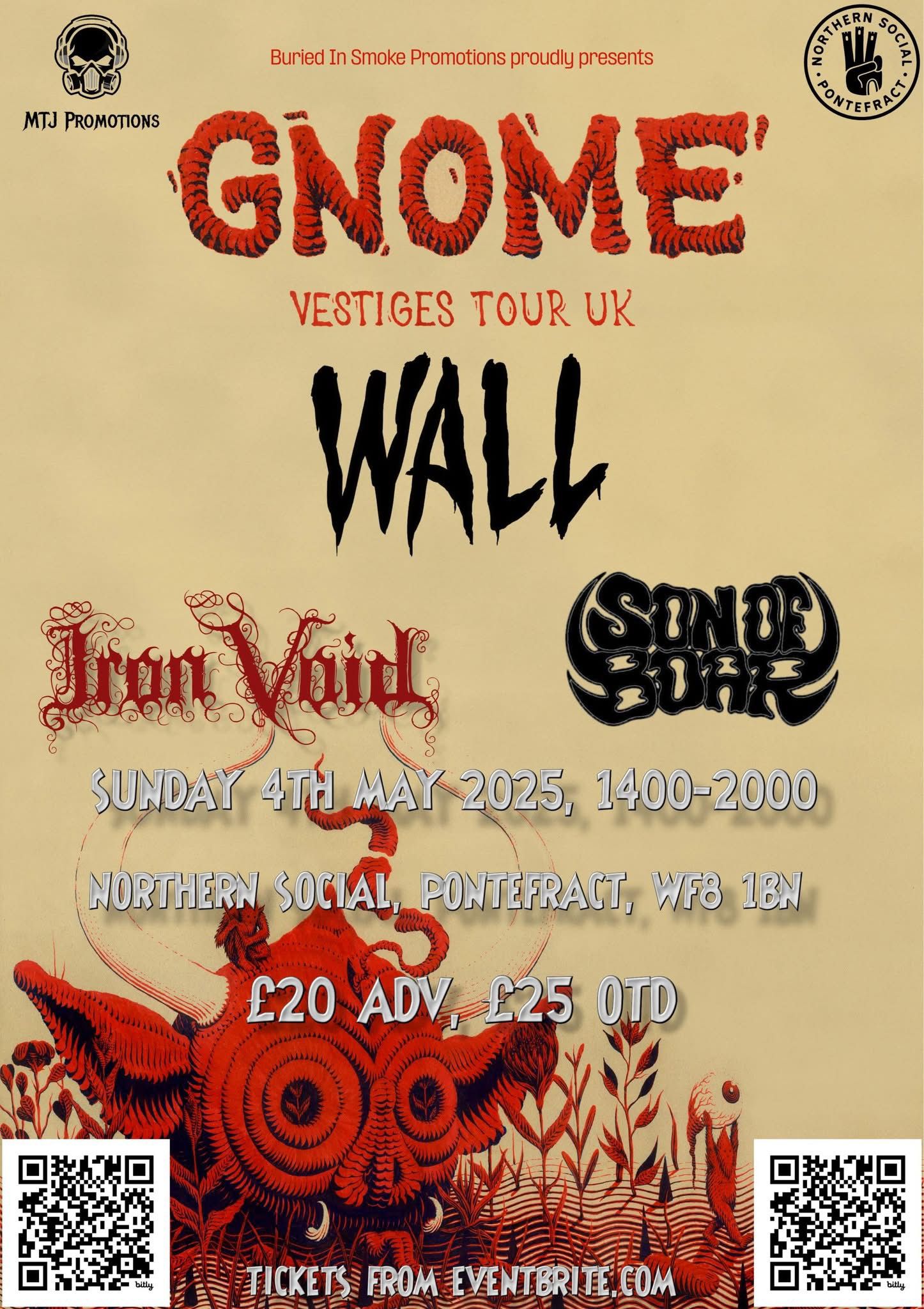 Gnome Vestiges Tour UK Wall @ The Northern Social